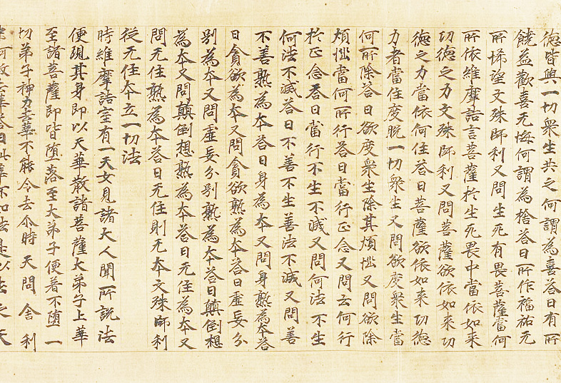 Old_Tibetan_Chronicle,_Pelliot_tib&eacute;tain_1287,_p._21._Vimalakīrti_Nirdeśa_Sūtra_in_Chinese