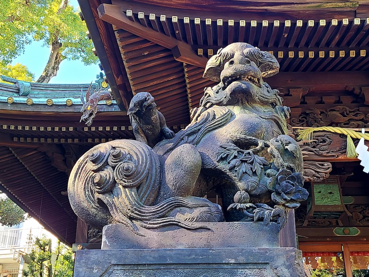 狛犬と龍