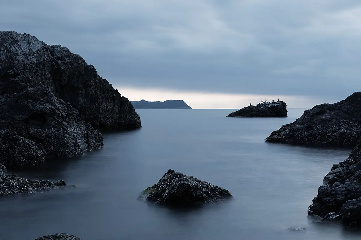 空と海は刻々と表情をかえていく